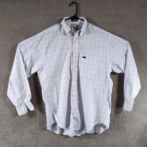 Faconnable Mens L Tattersall Plaid Button Down‎ Shirt Albert Goldberg USA Made